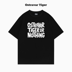 专柜新品Ostravar Tiger鬼虎家潮牌男女款经典鞋子印花短袖t恤