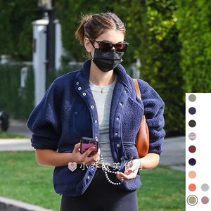 橱窗潮款羊羔绒~好穿好打理  内外摇粒绒贴身舒适短外套 夹克女装