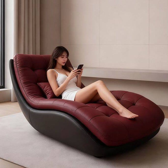 零重力太空舱单人沙发躺椅意式极简格子设计师贵妃椅网红懒人沙发