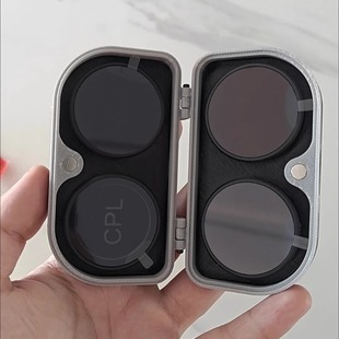 适用DJI大疆Action4/5PRO泰讯纽尔滤镜盖ND保护收纳盒便携套包防