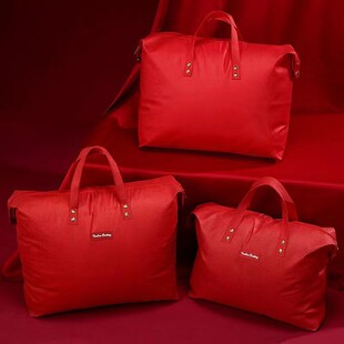 结婚被子收纳袋陪嫁用品整理袋情侣大红色礼袋特大号四件套包装袋