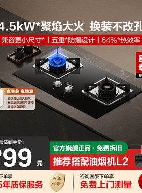 Fotile/方太 02-TH31B猛火灶台嵌入式天然液化气家用双灶具