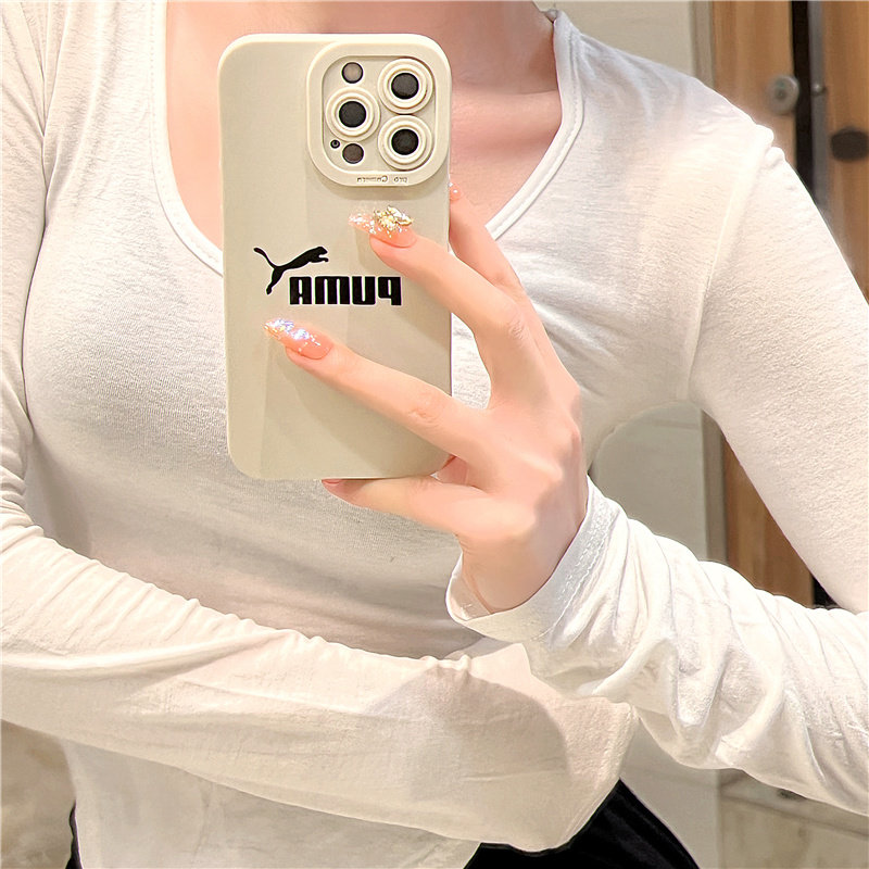 PUMA白色彪马16适用iphone13pro max苹果12nike手机壳11全包x男女14男女17全包xs潮牌TPU软xsmax保护套15超薄