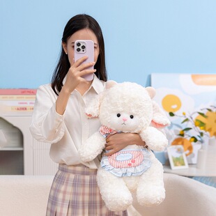 希尼羊羊水手服围巾款可爱萌趣羊羊毛绒玩具公仔玩偶生日礼物摆件