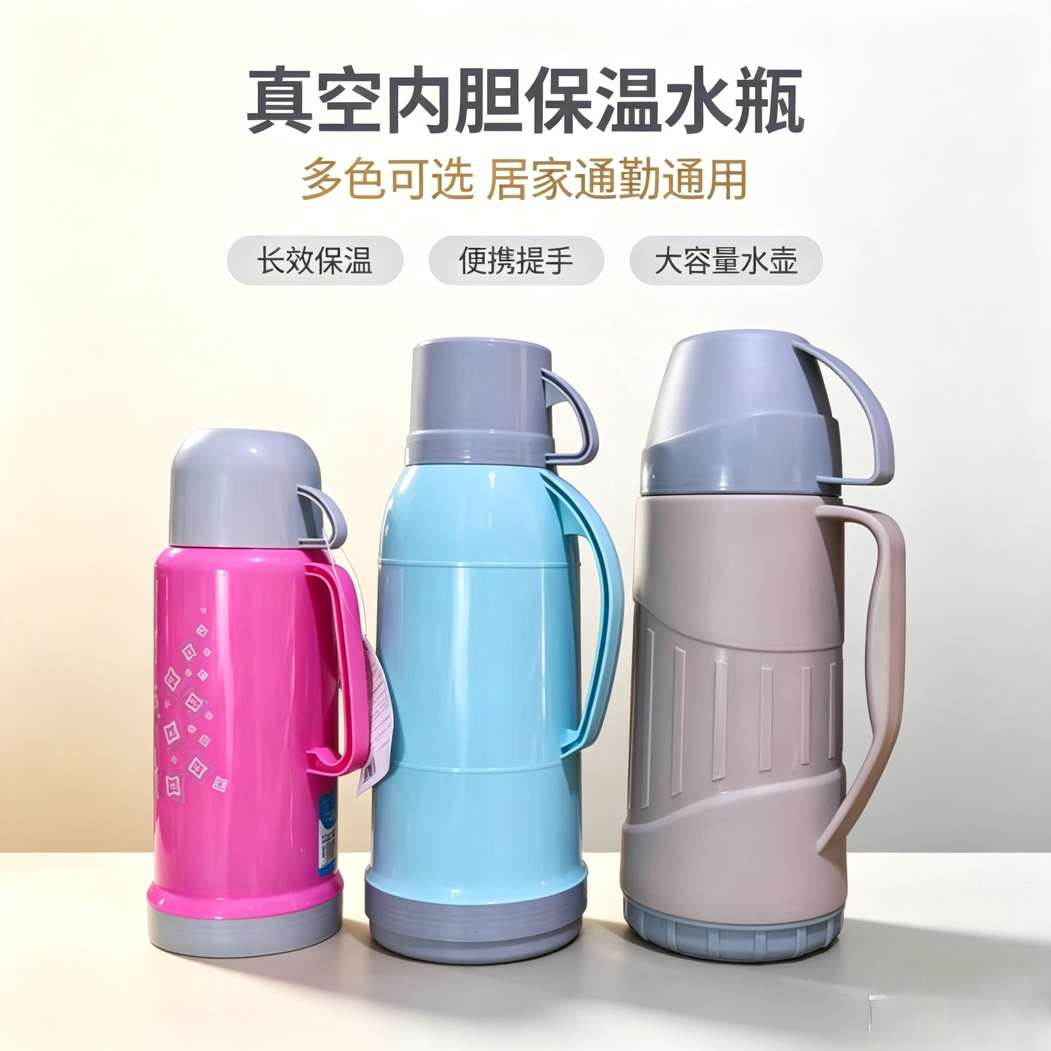 玻璃内胆真空保温杯玻璃胆保温壶双层隔热真空保暖杯保温水杯水瓶