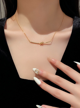 小众高级感打结韩国时尚风项链