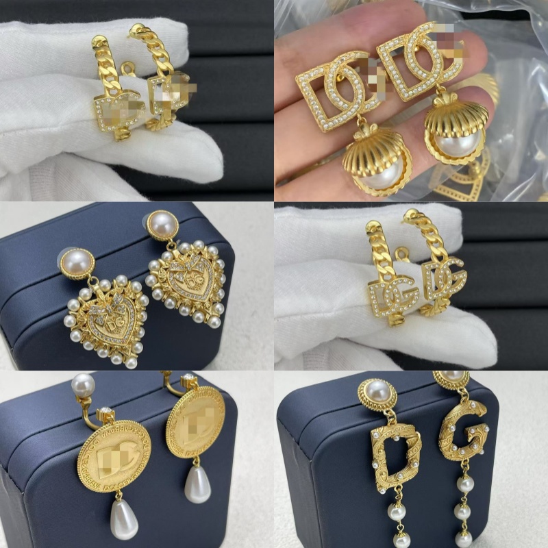 杜家轻奢夸张DG字母耳环女欧美小众设计2024年款简约高级感潮耳饰