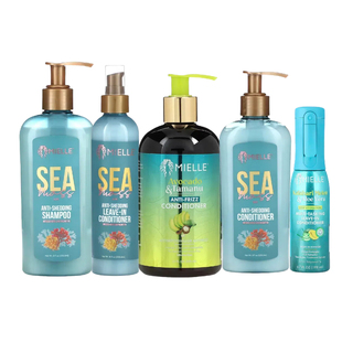 Mielle保湿去缠结免护发素洗发水石榴燕麦蜂蜜味卡拉哈里甜瓜芦荟