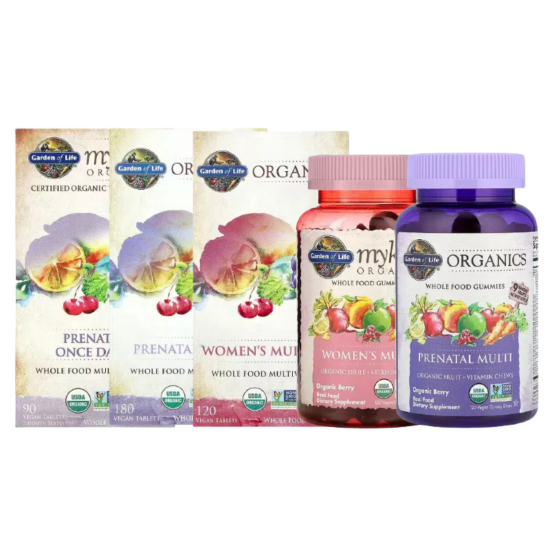 Garden of Life MyKind Organics有机孕妇产前复合多维生素矿物质
