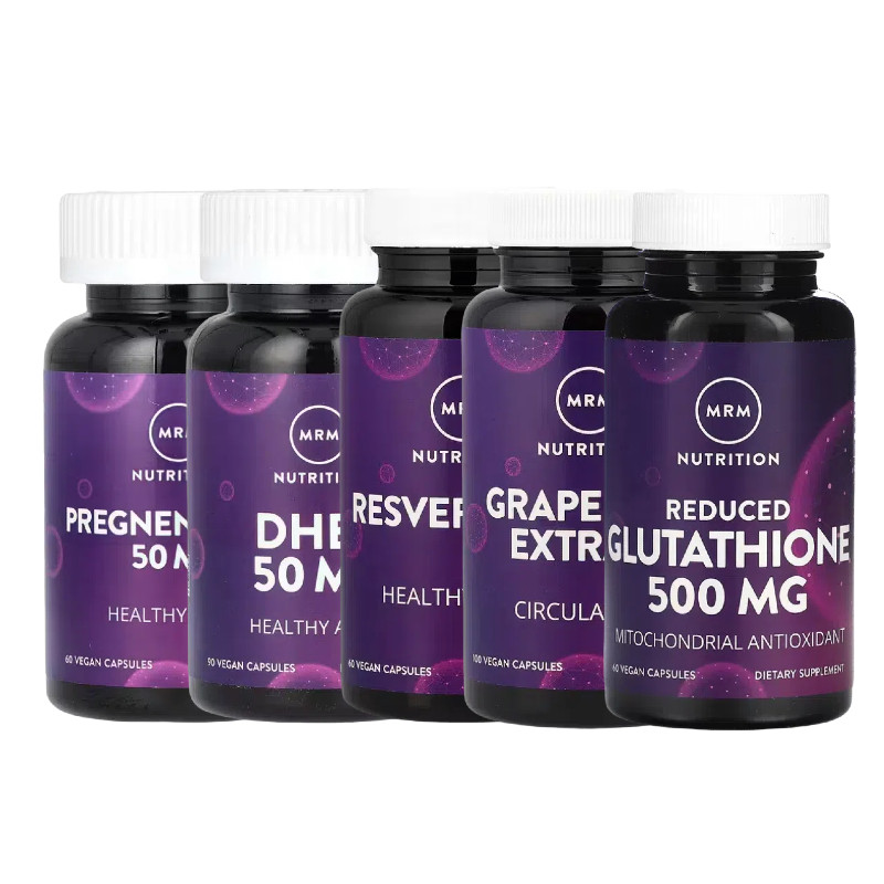 MRM Nutrition还原型谷胱甘肽葡萄籽营养 白藜芦醇DHEA孕烯醇酮