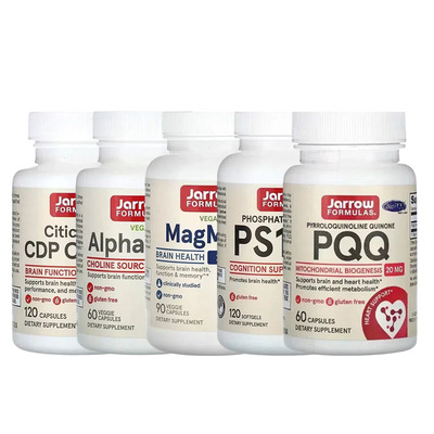 Jarrow Formulas磷脂酰丝氨酸PS胞磷胆碱PQQ肾上腺MagMind α-GPC