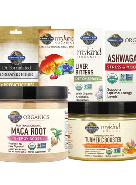 Garden of Life有机纤维植物铁草本肝Liver苦Bitters味Detox喷雾