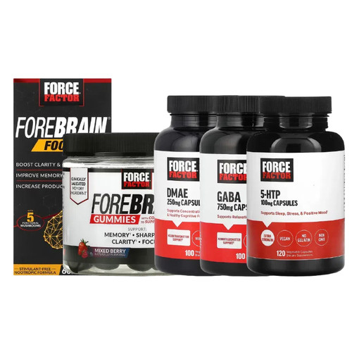 Force Factor Memory Forebrain补充Focus胶囊DMAE软糖5-HTP GABA