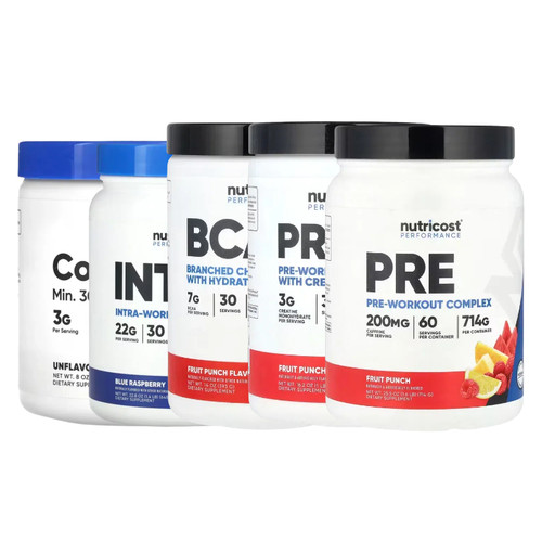 Nutricost女性表现提升Pre-C必需氨基BCAA+肌酸锻炼前中复合物EAA