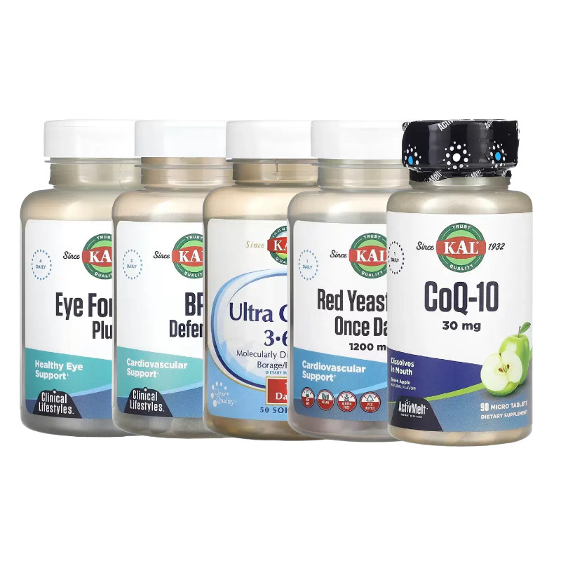 KAL鱼油欧米伽Ultra脂肪酸Omega 3-6-9辅酶Q10红曲米酵母大BP防御
