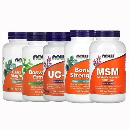 NOW FOODS诺奥MSM粉关节骨骼UCII骨胶原蛋白乳香钙镁粉软胶囊精油