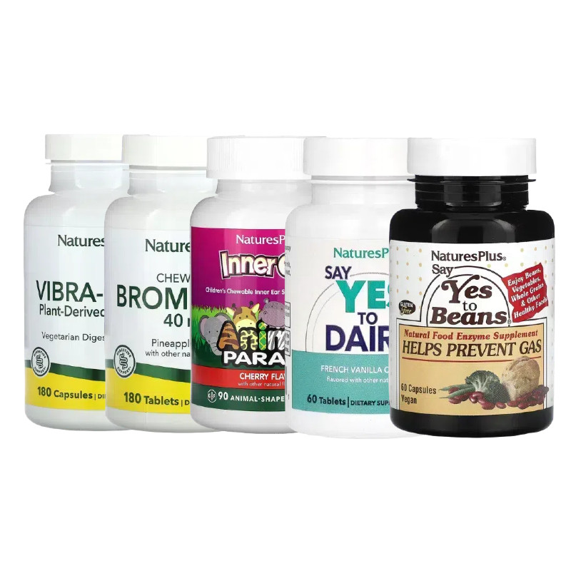 NaturesPlus菠Vibra-Gest萝Say蛋Yes白to Beans酶Dairy乳制品消化