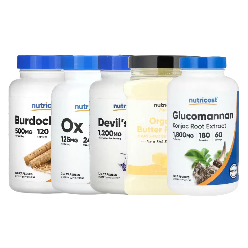 Nutricost牛蒡胆汁明胶葡甘露聚糖魔芋根Pantry羽扇豆粉葡萄柚籽