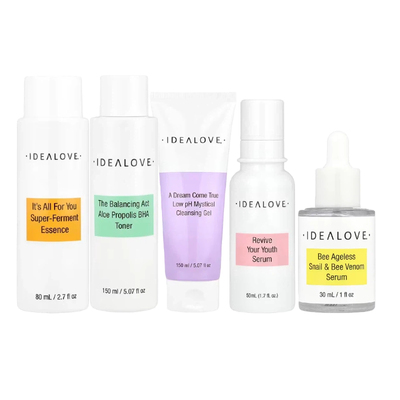 Idealove低PH凝芦荟蜂胶BHA爽肤水蜗牛蜂毒优效发酵物维生素C精华