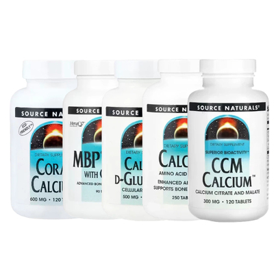 Source Naturals珊瑚D-葡萄糖酸MBP羟基Osteo磷灰石CCM钙粉胶囊片