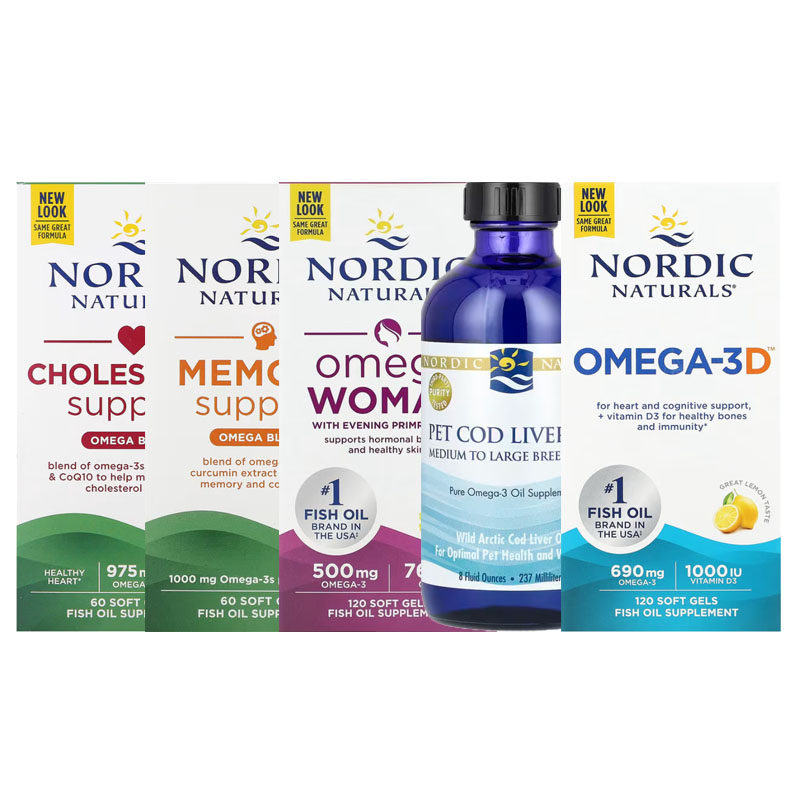 Nordic欧米伽女Omega-3D磷脂平衡BLOOD宠物SUGAR鱼油CHOLESTEROL