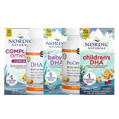 Nordic Naturals婴幼儿baby儿童青少年6-12鱼油18Omega 3DHA1-6岁