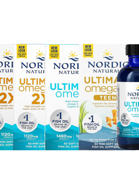 Nordic Naturals运动Ultimate Omega-D3鱼油ProOmega辅酶Q10 Xtra