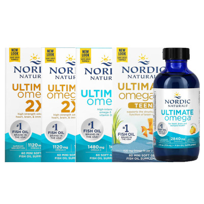 Nordic Naturals运动Ultimate Omega-D3鱼油ProOmega辅酶Q10 Xtra
