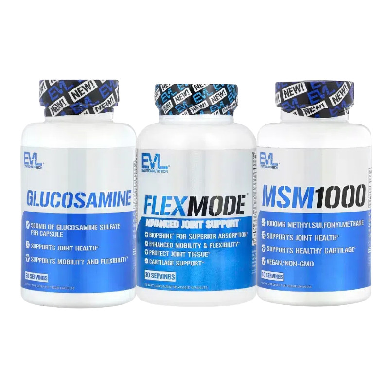 EVLution Nutrition葡萄糖胺关FlexMode MSM1000素食胶囊节帮助