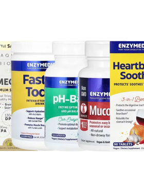 Enzymedica消化pH-Basic Heartburn MucoStop Omega-3 Stem XCell
