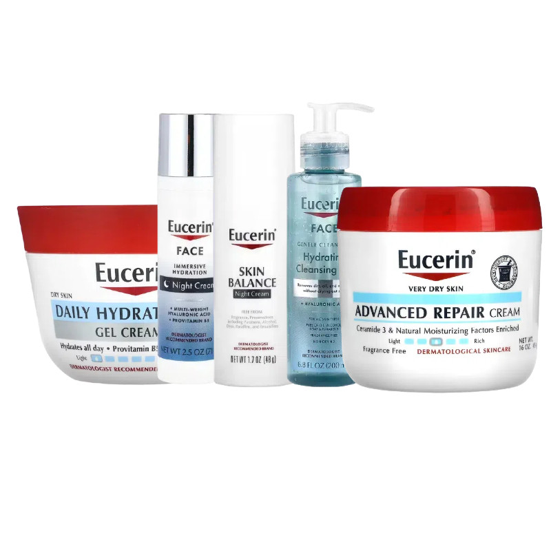 Eucerin优色林透明质酸日常补水状乳晚霜保湿洁面部凝胶皮肤平衡
