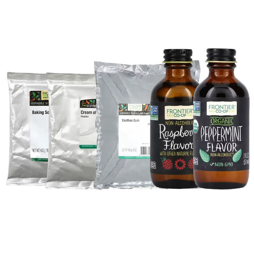 Frontier Co-op塔塔粉Organic薄荷香精草莓味覆盆子味0酒精黄原胶