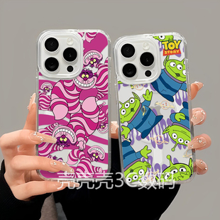 妙妙猫三眼仔迪士尼适用于苹果17promax手机壳卡通13新款15promax亚克力12pro/14/16软边硬壳三星S23/S24/S25