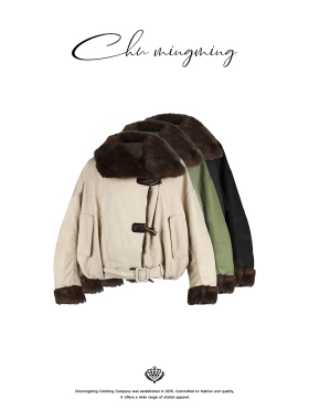 CHU楚妞[松裘]水貂毛大翻领90白鹅绒羽绒服2025冬季新款女外套