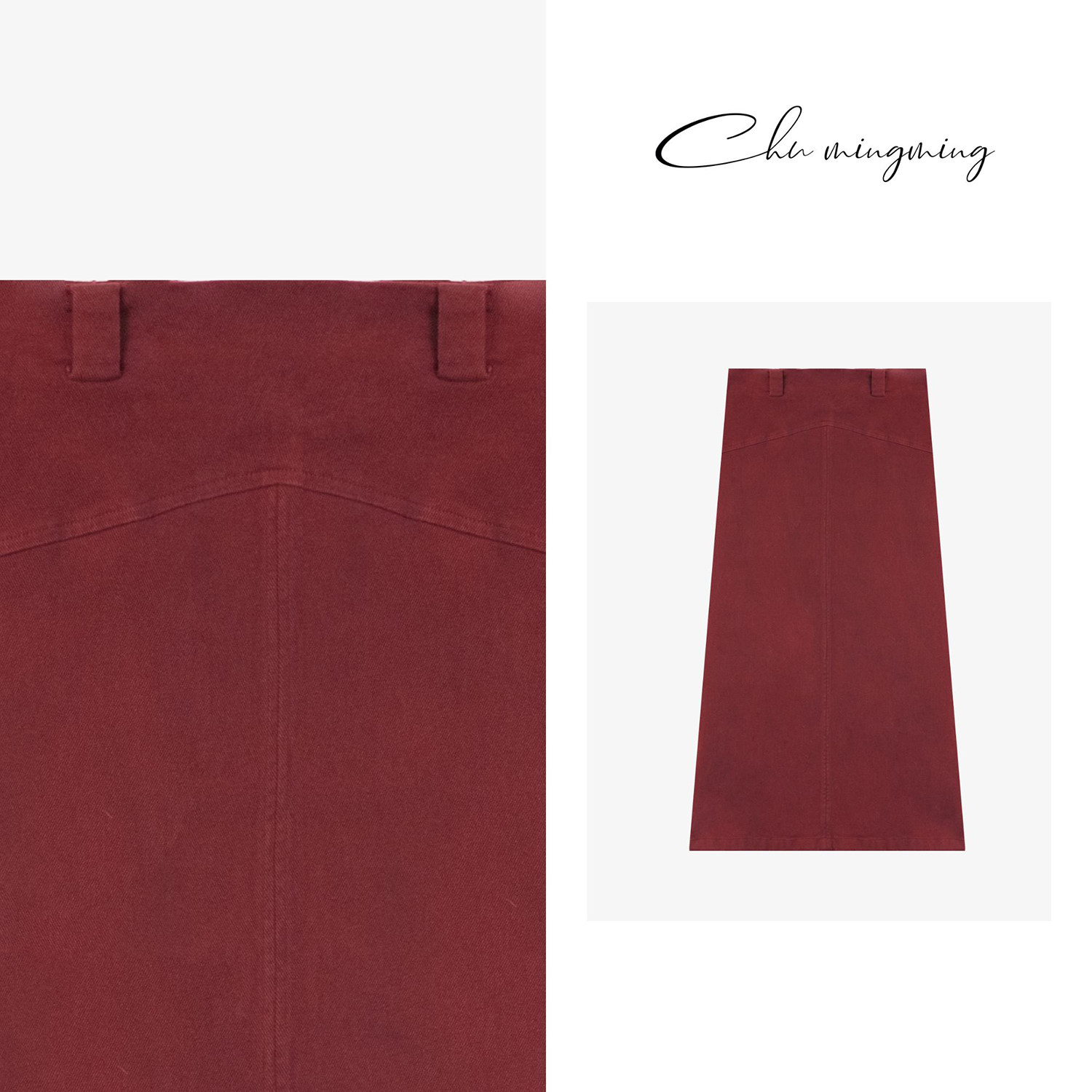 [CHU/2025SSNEW][火焰]时尚女士休闲修身红半裙FF1063,女装/女士精品,半身裙,淘宝优惠券,粉丝福利购,淘宝优惠卷