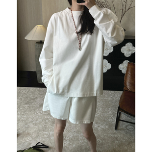 休闲裤 纯棉松紧腰短款 岸风 子 新款 女舒适百搭裤 春季 CHU楚妞