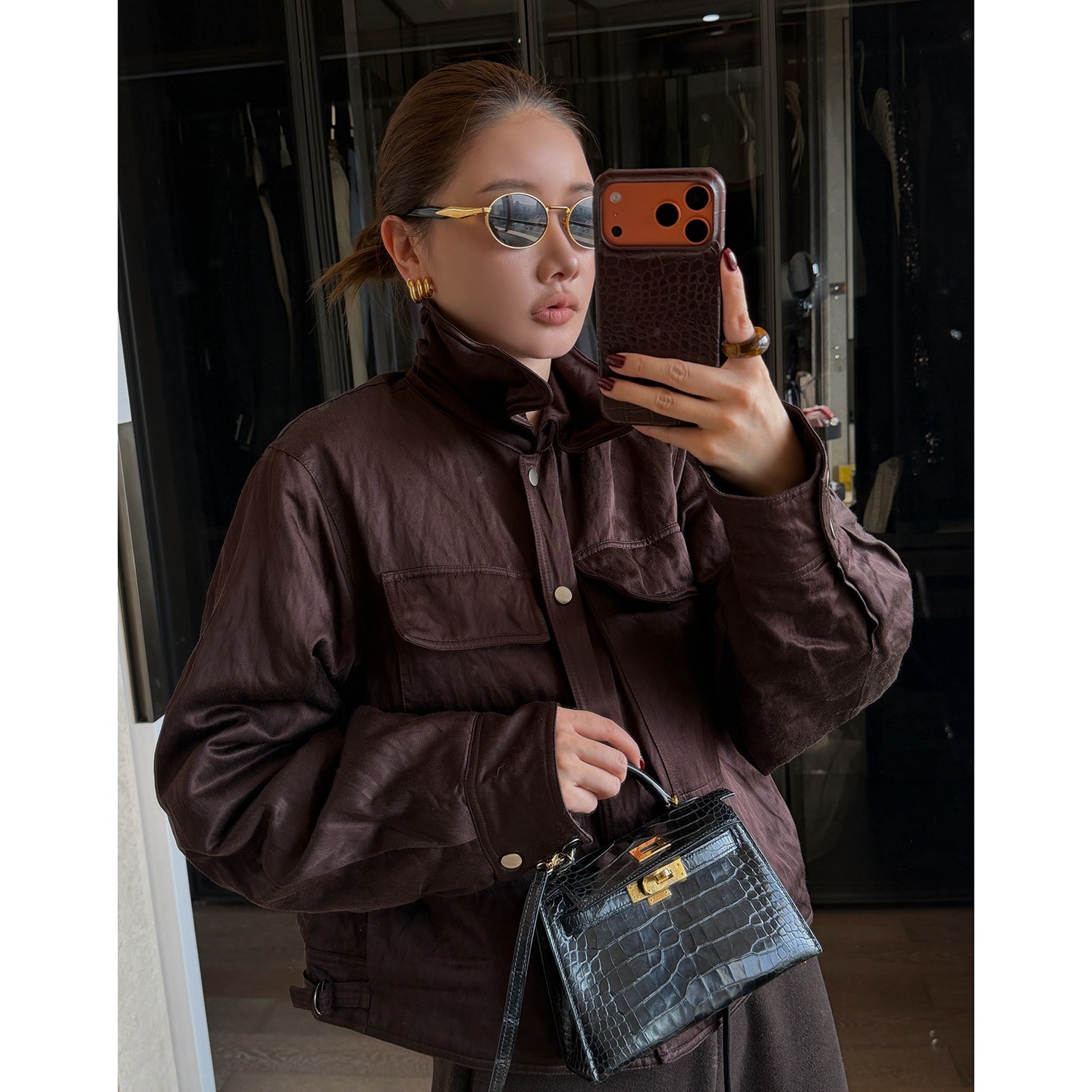 CHU楚妞[炽暖]亮丝棉羊毛内里短外套2025秋冬季新款女工装夹克,女装/女士精品,短外套,淘宝优惠券,粉丝福利购,淘宝优惠卷