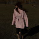 新款 CHU楚妞 T恤2025秋冬季 320G重磅真丝棉长袖 女软糯上衣 粉米