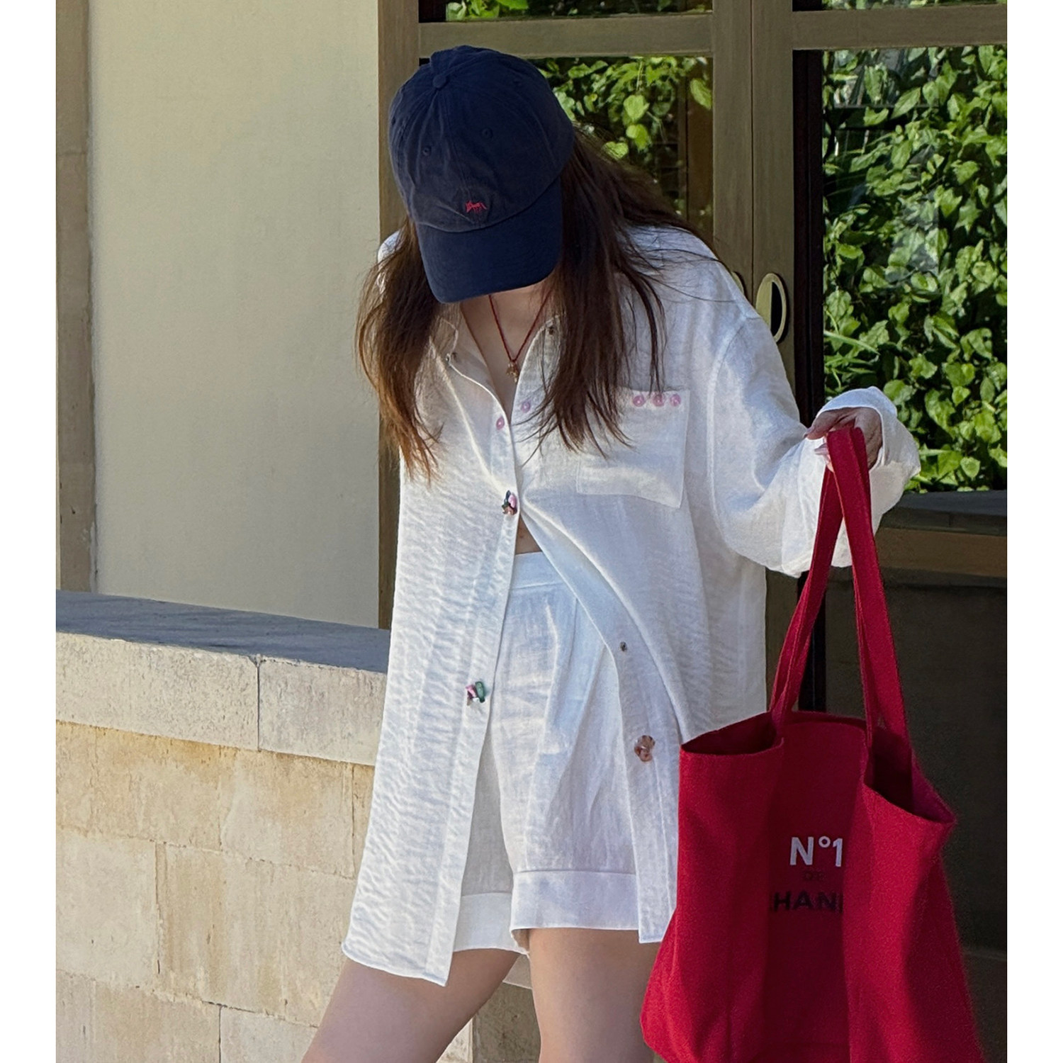 人棉亚麻长袖衬衫百搭宽松上衣