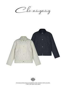 [CHU/2025SSNEW]原创设计[归属]菱格拼接棉服CD128