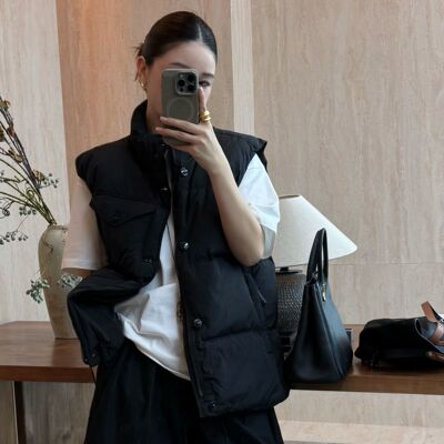 CHU楚妞[素羽]立领运动马甲NH2551