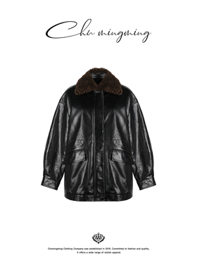 CHU楚妞[毛戈]90鹅绒油蜡绵羊皮毛领皮羽绒服2025冬季新款女外套