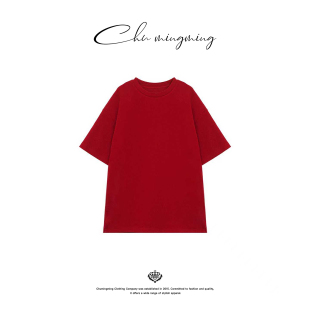 女阔版 CHU楚妞 T恤2026春节新款 TR同源德绒双面磨毛短袖 上衣