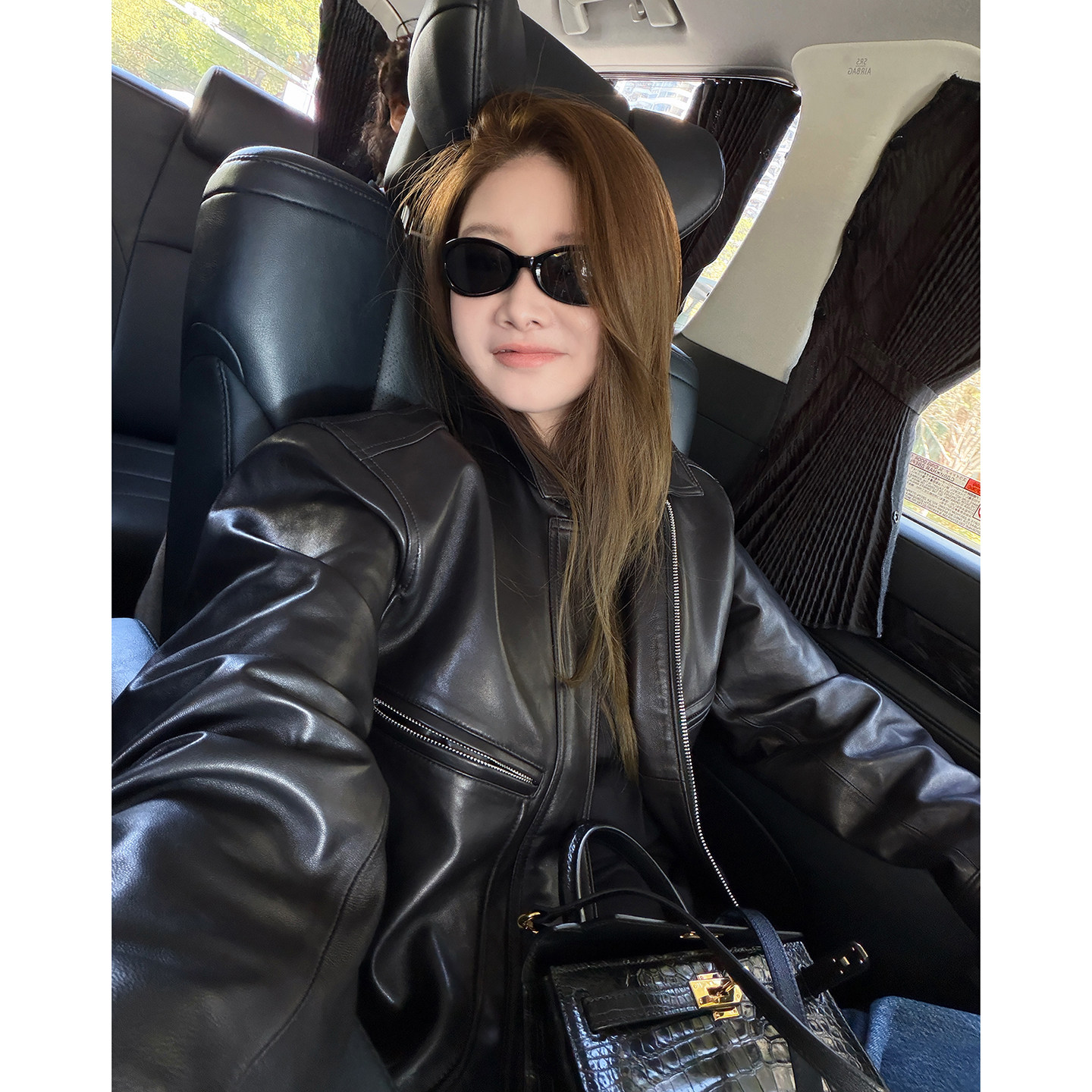 CHU楚妞[巡航]新西兰绵羊皮皮衣2026春季新款女美式复古夹克外套