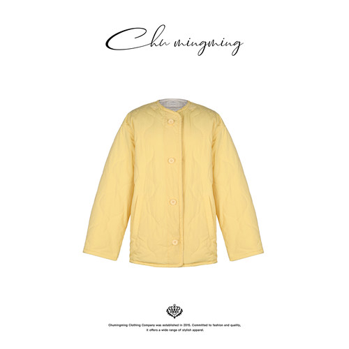 [CHU/2025SSNEW]原创设计[麦咖]单排扣双面棉服WHC68