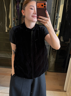 CHU楚妞[青芜]丝绒90鹅绒双面穿羽绒服2026春季新款女中式马甲