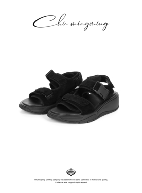 CHU楚妞魔术贴厚底休闲鞋2026夏季新款女士舒适百搭沙滩凉鞋