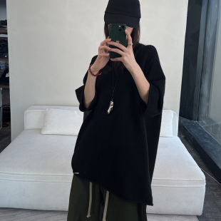 新款 CHU楚妞 2025秋冬季 羊绒羊毛圆领针织衫 女慵懒风毛衣 赴雪