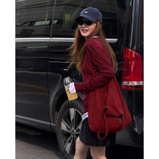 T恤2026春季 CHU楚妞 欧文 强捻长绒棉后中缝长袖 女显瘦上衣 新款