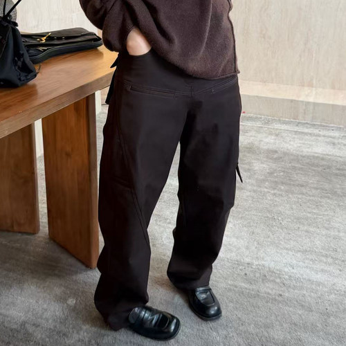 加绒加厚多口袋休闲长裤工装裤